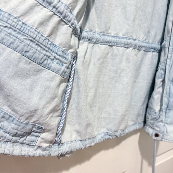 Altar'd State 100% Cotton Denim Utility Field Safari Pockets Military Jacket S - Picture 5 of 14